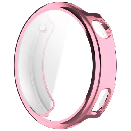 Etui z osłoną ekranu Bizon Case Watch Felipe do Xiaomi Watch S4 41 mm, różowe