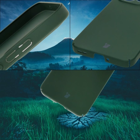 Etui Bizon Case Łupka do Oppo Reno13, zielone