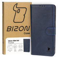 Etui z klapką Bizon Case Pocket do Motorola Moto G84 5G, granatowe