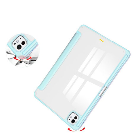 Etui Bizon Case Tab Clear Matt do iPad Pro 11" 5 gen. 2024, błękitne