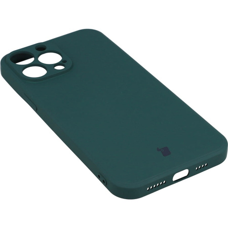 Etui Bizon Case Silicone do iPhone 13 Pro Max, ciemnozielone