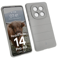 Pancerne etui Bizon Case Tur do Xiaomi Redmi Note 14 Pro 4G, jasnoszare