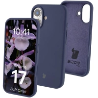 Silikonowe etui Bizon Soft Case do iPhone 17, ciemnoniebieskie