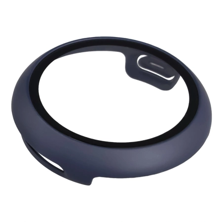 Etui ze szkłem do zegarka Bizon Case Watch Adamo do Google Pixel Watch 4 41 mm, matowe granatowe