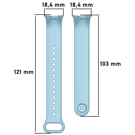 Pasek Bizon Strap Watch Dots do Xiaomi Mi Smart Band 8, błękitny