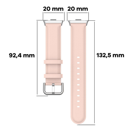 Pasek Bizon Strap Watch Casual do Redmi Watch 4 / Xiaomi Smart Band 9 Pro / 8 Pro, jasnoróżowy