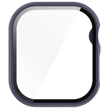 Etui ze szkłem do zegarka Bizon Case Watch Adamo do Apple Watch 11 / 10 42mm, ciemnoniebieskie