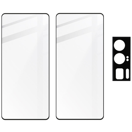 2x Szkło + szybka na aparat BIZON Edge Pack do Xiaomi Poco F5 Pro