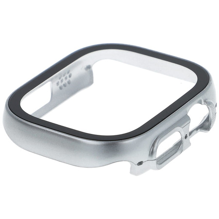Etui Bizon Case Watch Adamo do Apple Watch Ultra 49mm, srebrne