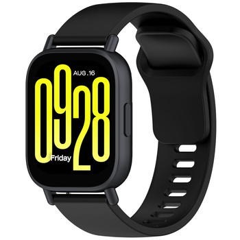 Pasek silikonowy do smartwatcha, Bizon Strap Watch Silicone Pro H, Quick Release 22 mm, czarny