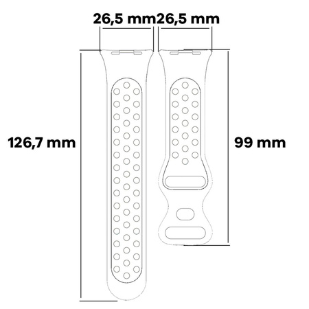 Pasek Bizon Strap Watch Octo do Redmi Watch 4 / Xiaomi Smart Band 9 Pro / 8 Pro, czarno-niebieski