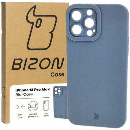 Ekologiczne etui Bizon Bio-Case do iPhone 13 Pro Max, niebieskie