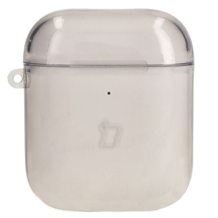 Etui Bizon Case Headphone Clear do Airpods 1/2, przezroczysto-czarne