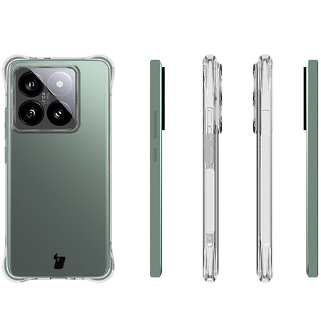 Etui + 2x szkło Bizon Case Clear Pack do Xiaomi 14T Pro, przezroczyste