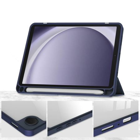 Etui Bizon Case Tab Clear Matt do Galaxy Tab A9, granatowe