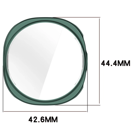 Etui z osłoną ekranu Bizon Case Watch Felipe do Galaxy Watch 8 40 mm, zielone