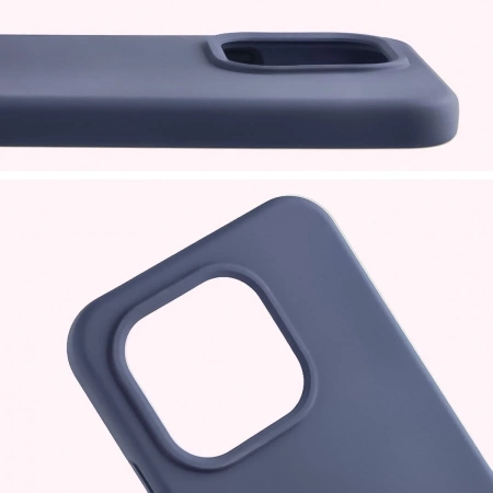 Silikonowe etui Bizon Soft Case do Xiaomi 15T, ciemnoniebieskie