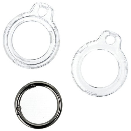 Etui Bizon Case Locator Keychain do Apple AirTag, przezroczyste