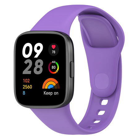 Pasek Bizon Strap Watch Dots do Xiaomi Redmi Watch 3, fioletowy