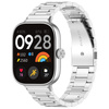 Pasek ze stali nierdzewnej Bizon Strap Watch Aura do  Xiaomi Redmi Watch 5/4 / Smart Band 9/8 Pro, srebrny