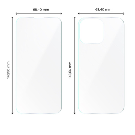 Folia hydrożelowa na tył i przód Bizon Glass Hydrogel, iPhone 13 Pro