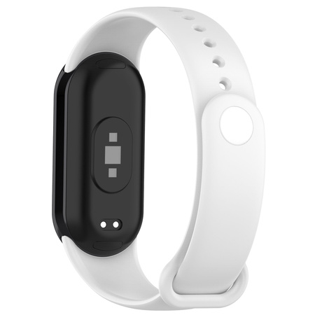 Pasek Bizon Strap Watch Dots do Xiaomi Mi Smart Band 8, biały