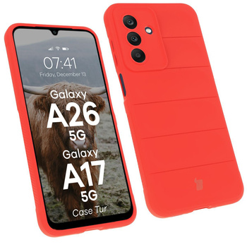 Pancerne etui Bizon Case Tur do Galaxy A17 5G / A26 5G, czerwone