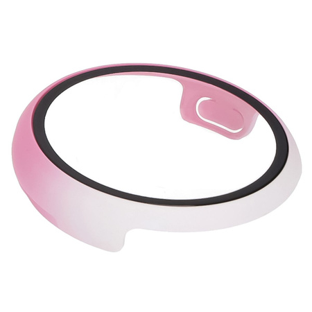 Etui ze szkłem do zegarka Bizon Case Watch Adamo do Google Pixel Watch 3 45mm, białoróżowe