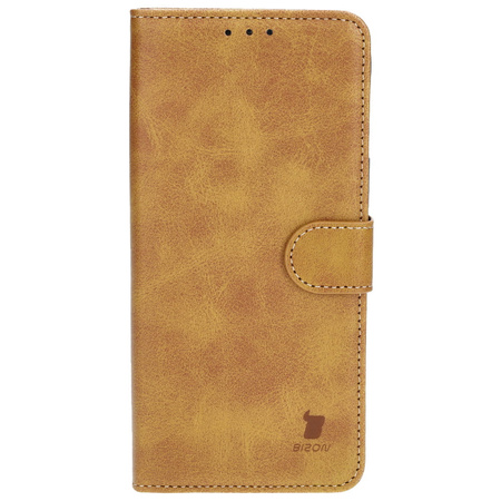 Etui z klapką Bizon Case Pocket do iPhone 14 Pro Max, brązowe