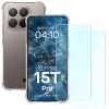 Elastyczne etui + 2x szkło hartowane Bizon Case Clear Pack do Xiaomi 15T Pro