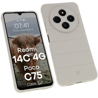 Pancerne etui Bizon Case Tur do Xiaomi Redmi 14C 4G / POCO C75, jasnoszare