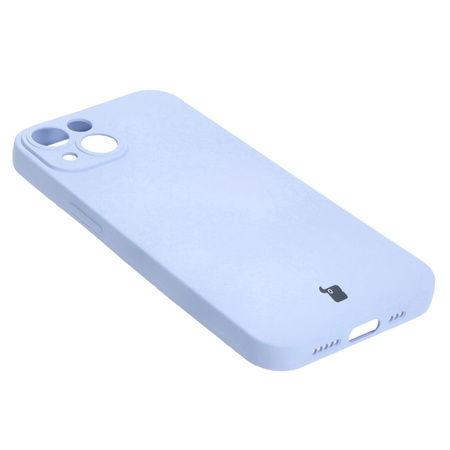 Etui silikonowe z pierścieniem magnetycznym Bizon Case Silicone Magnetic do iPhone 14, jasnofioletowe