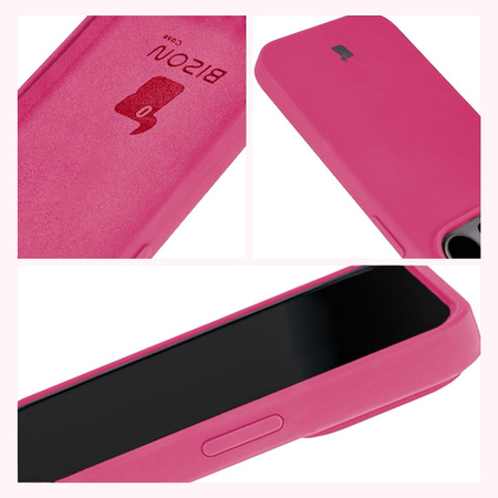 Etui silikonowe do iPhone 14 Pro Bizon Soft Case, fuksja