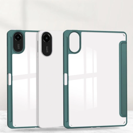 Etui z klapką Bizon Case Tab Clear Matt do Xiaomi Redmi Pad 2, ciemnozielone
