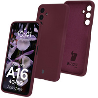 Silikonowe etui Bizon Soft Case do Galaxy A16 4G/5G, ciemnofioletowe