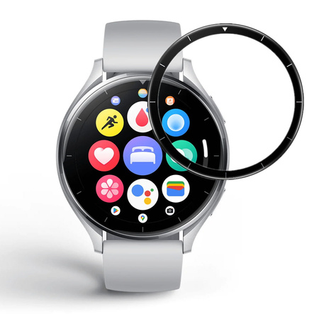 Szkło hybrydowe Bizon Glass Watch Edge Hybrid dla Xiaomi Watch 2, czarne