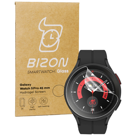Folia hydrożelowa na ekran Bizon Glass Watch Hydrogel Duo do Galaxy Watch 5 Pro 45 mm, 2 sztuki