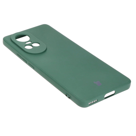 Etui Bizon Case Silicone Sq do Oppo Reno 10 5G, ciemnozielone