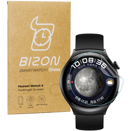 Folia hydrożelowa na ekran Bizon Glass Watch Hydrogel Duo do Huawei Watch 4, 2 sztuki