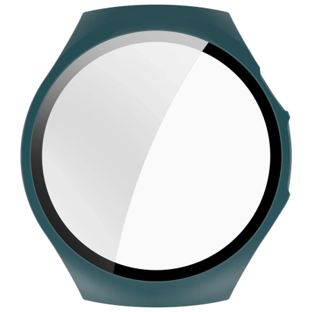 Etui ze szkłem do zegarka Bizon Case Watch Adamo do Huawei Watch 5 46 mm, zielone