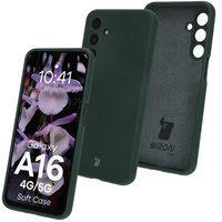 Silikonowe etui Bizon Soft Case do Galaxy A16 4G/5G, ciemnozielone