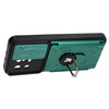 Etui Bizon Case Camshield Card Slot Ring do Xiaomi 13, zielone