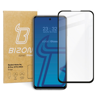 Szkło hartowane Bizon Glass Edge do Redmi Note 9S/ 9 Pro/ 9 Pro Max, czarne