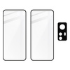 Szkło hartowane Bizon Glass Edge 3D - 2 sztuki + ochrona na obiektyw, Xiaomi 12 / 12X, czarne