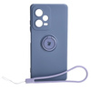 Etui Bizon Case Silicone Ring Sq do Xiaomi Redmi Note 12 Pro Plus 5G, szare
