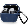 Silikonowe etui z karabińczykiem Bizon Case Headphone Silicone do Galaxy Buds 3/3 Pro, ciemnoniebieskie
