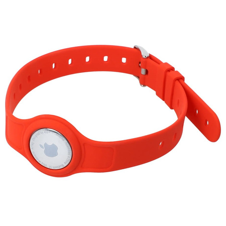 Etui Bizon Case Locator Pets do Apple AirTag, czerwone