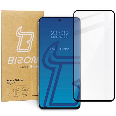 Szkło hartowane Bizon Glass Edge 2 do Honor 90 Lite, czarne