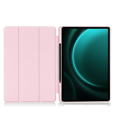 Etui Bizon Case Tab Lizard do Samsung Galaxy Tab S9 FE Plus, różowe
