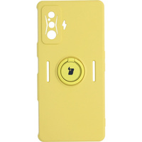 Etui Bizon Case Silicone Ring do Xiaomi Poco F4 GT, żółte